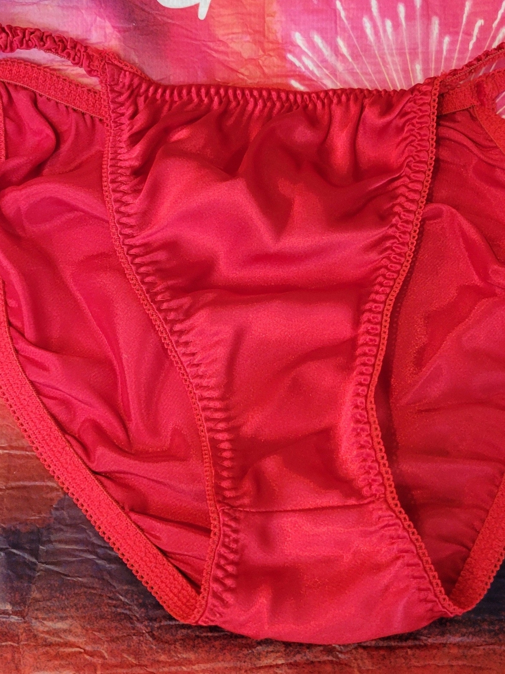Anne Cole Red Satin Bikini Briefs